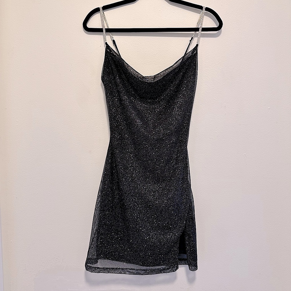 Windsor Sparkled Mini Dress ~ Gem Straps